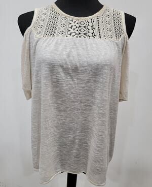 Bellambra Small Ivory Top Lace Crochet Coquette Romantic Coastal Shabby Chic